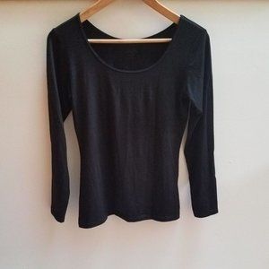 Heattech Black Long Sleeve Shirt